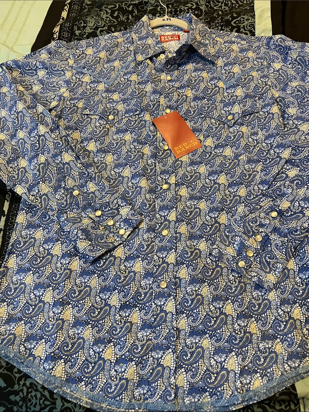 RED RANCH NET’s Blue Paisley Western Button-Down Shirt by Rebar Ranch